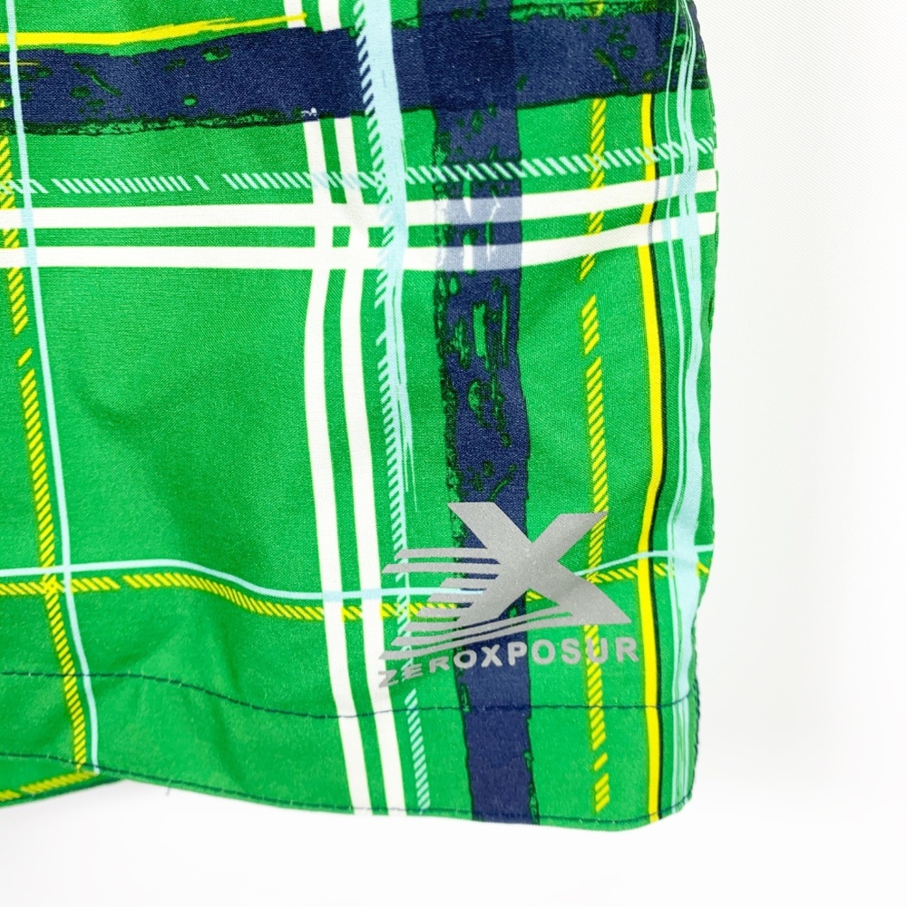 ZeroXposur Large Swim Trunks Lined Green Blue - Picture 2 of 5